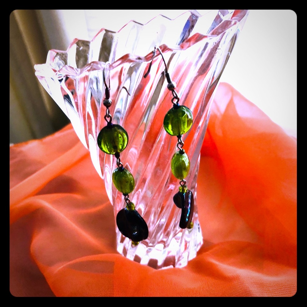 Multi-Bead/Stone Dangler Earrings